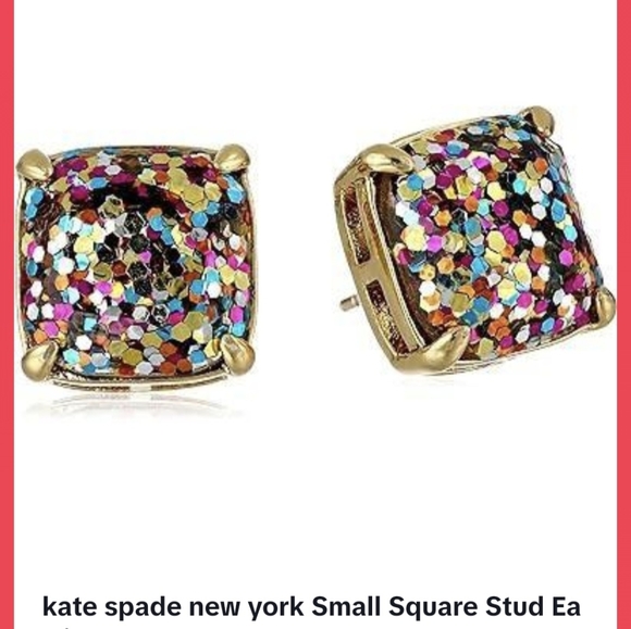 kate spade Other - Kate Spade Earings Gold Tone Rainbow Glitter Large..firm price ✨️ 💛 💖